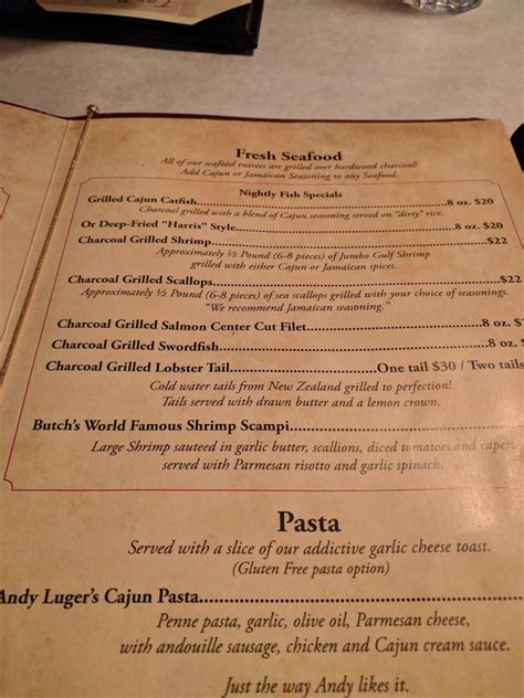 Menu at J.D. Hoyt's Supper Club, Minneapolis