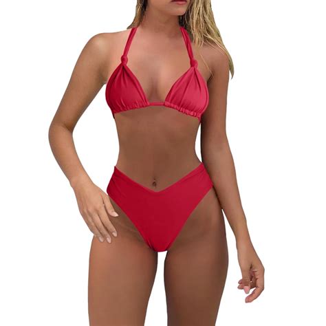 JJHGVB Bikini Sets for Women String Bikini Women With Breast Pad ...