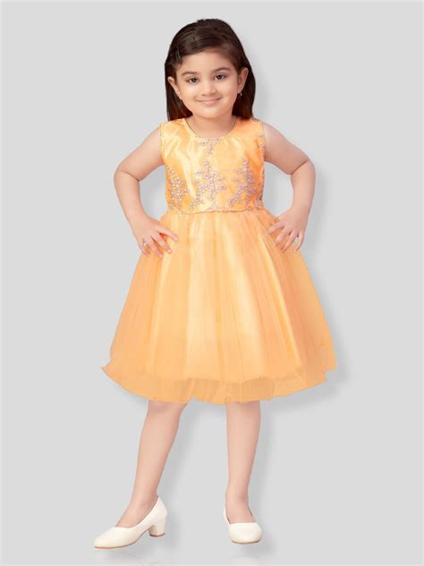 Buy Aarika Girls Embellished Fit And Flare Party Net Dress - Dresses ...