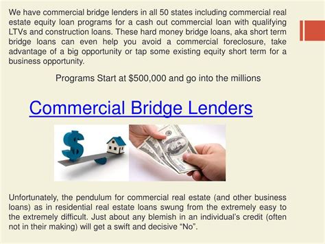PPT - Commercial Bridge Loan PowerPoint Presentation, free download ...