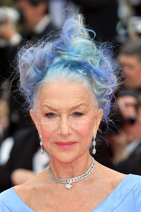 Helen Mirren's Hair at the Cannes Festival Is One Big Tornado of Blue — See Photos | Allure