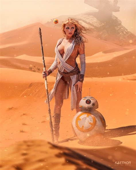 Rey Skywalker Sexy Cosplay R2-d2 Star Wars Poster - Etsy