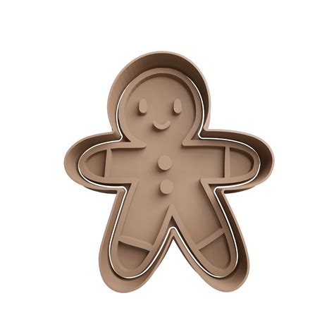 Gingerbread Man Cookie Cutter STL 8 - STL Cookie Cutters - Over 35,000 ...