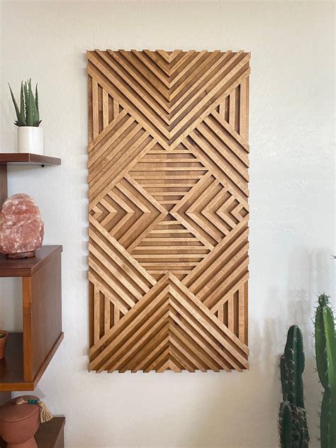 Wood art wood wall art geometric wood art geometric wall art reclaimed ...