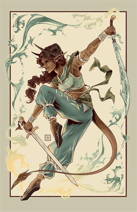 [ART] [OC] Sarrali the Teifling Sea Sorceress who is light-hearted and ...