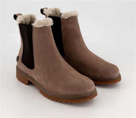 Timberland Timberland Lyonsdale Chelsea Boots Tan Fur Lined - Women's ...