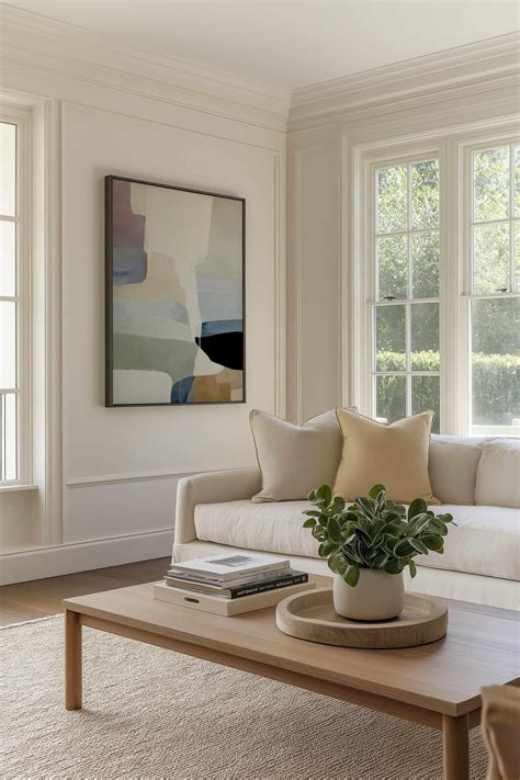 Studio Haze II | Framed Canvas Art Print | White walls living room ...
