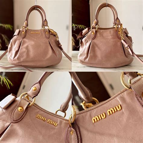 正規品 miu miu ミュウミュウ 12.5万 2way レザートートバッグ【12月スーパーSALE 15%OFF】 45.00%割引 ...