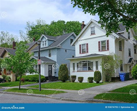 Middle Class Suburban House Stock Image - Image of gables, states: 93074795