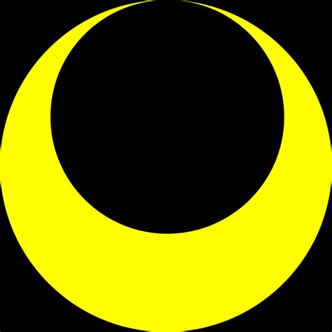 Download Crescent Moon Icon Yellow Black Background | Wallpapers.com