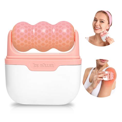 Amazon.com: Hanmier Ice Roller for Face with Gua Sha, Ice Face Roller Cold Therapy Tools, Cold ...