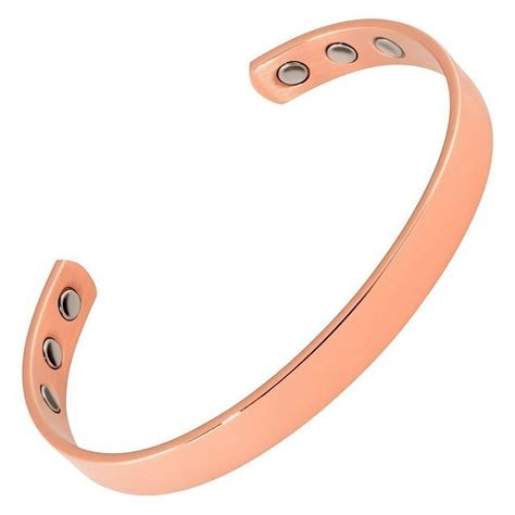 Simyoung Men Women Magnetic Copper Healing Bracelet Therapy Joint Pain Relief Bracelet with 6 ...