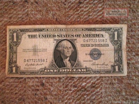 1935 E $1 Silver Certificate - - Blue Seal - - Note.