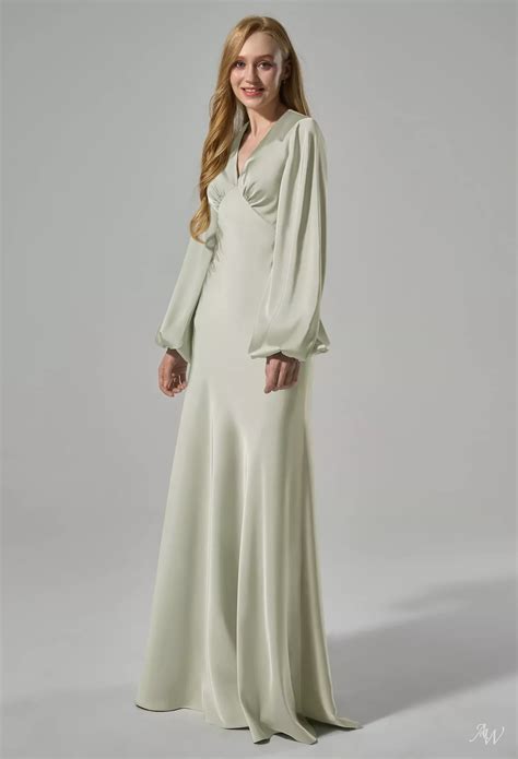 Sage Green Floor Length Dress