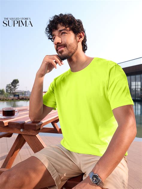 Buy Supima: Lime Green SupimaT-Shirts Online