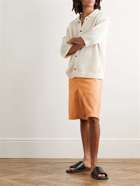 JACQUEMUS Logo-Print Straight-Leg Cotton-Canvas Shorts for Men | MR PORTER