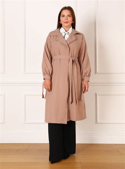 Latte - Plus Size Trench coat