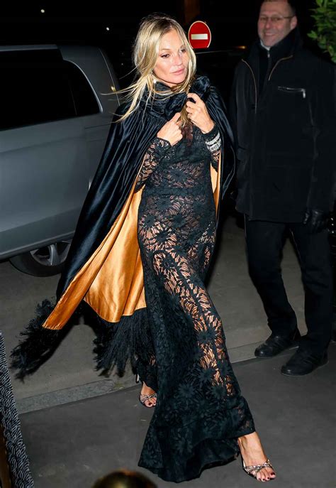 Kate Moss Celebrates Her 50th Birthday in a Naked Dress | Us Weekly