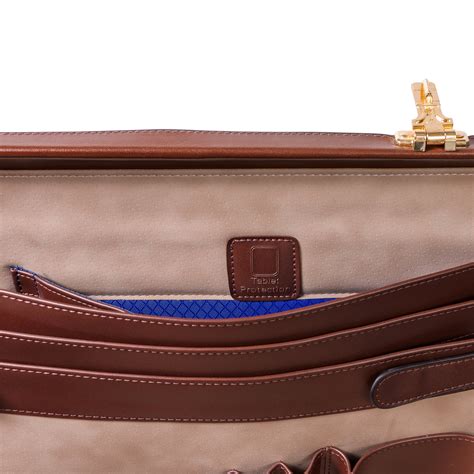 Leather Expandable Attaché Briefcase for Men - 4.5" Top Grain Leather ...