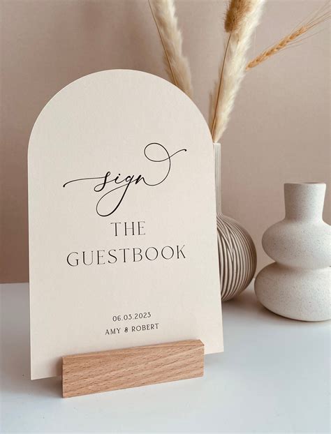 Aria wedding guest book sign boho arch sign the guestbook wedding table ...