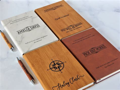 Bulk Custom Journals | Leather Notebook With Logo | Engraved Gifts for ...