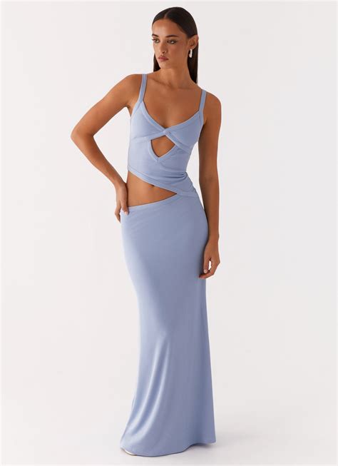 Jocelyn Maxi Dress - Blue – Peppermayo