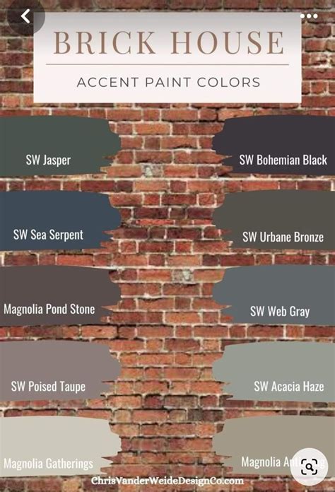 Brick House Accent Paint Colors