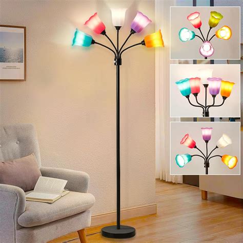 GyroVu Medusa LED Floor Lamp, Multi Head Modern Tall Lamp with ...