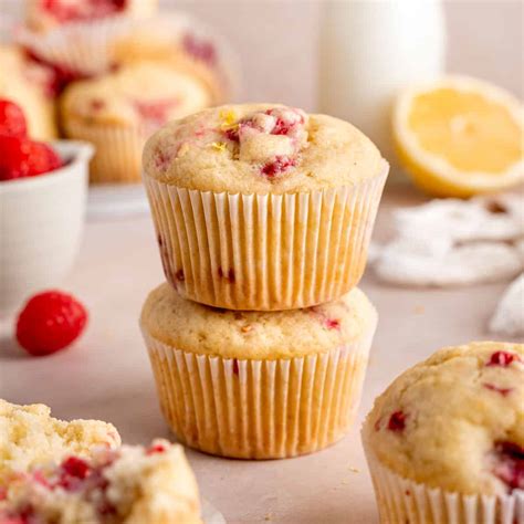 The Best Lemon Raspberry Muffins - Broken Oven Baking