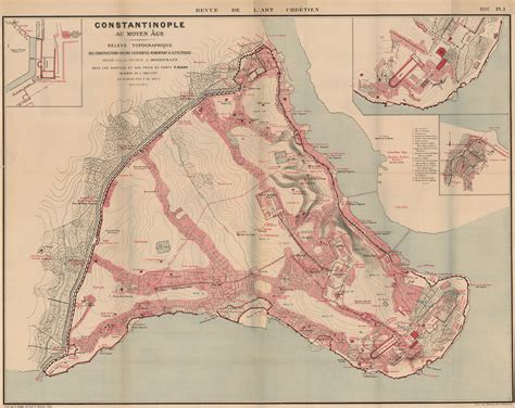 Constantinople map map of constantinople old constantinople map retro constantinople map vintage ...
