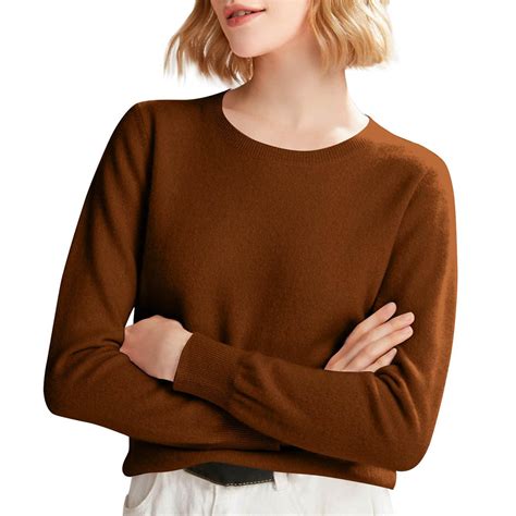 AJHSAKLt Pullover Sweaters for Women Spring And Autumn Winter Knitted ...