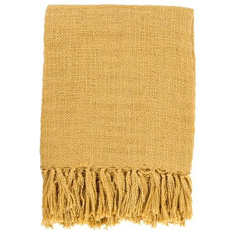 Surya Tilda Gold Throw Blanket | Mustard throw blanket, Yellow throw ...