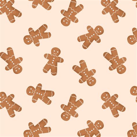 Christmas seamless background of gingerbread cookies.Christmas holiday ...