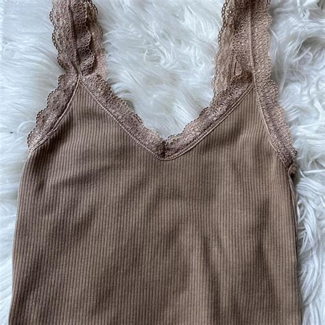 American Eagle Outfitters Women's Brown and Tan Vests-tanks-camis | Depop
