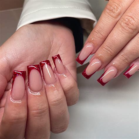 30+ Romantic Red French Tip Nails You Should Try - Nail Designs Daily