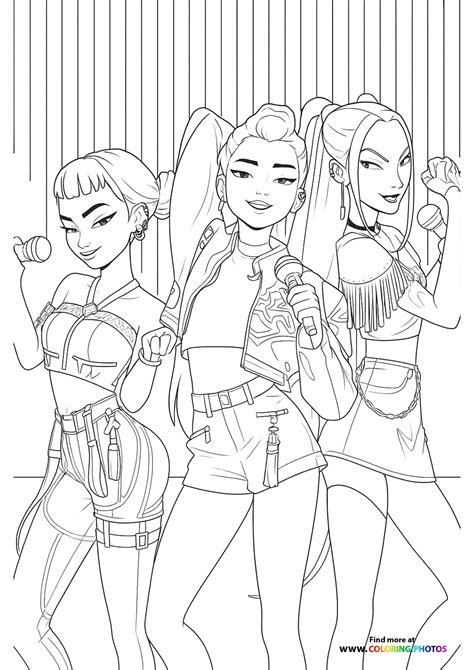 K-Pop Demon Hunters - Coloring Pages for kids
