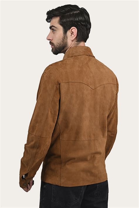 Men’s Middle Brown Judd Minimalist Suede Shacket | The Frye Company