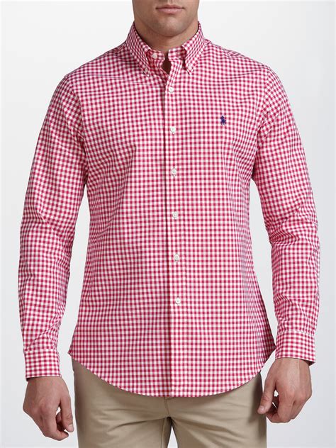 Men's Gingham Button Down Shirt at Darren Pennington blog