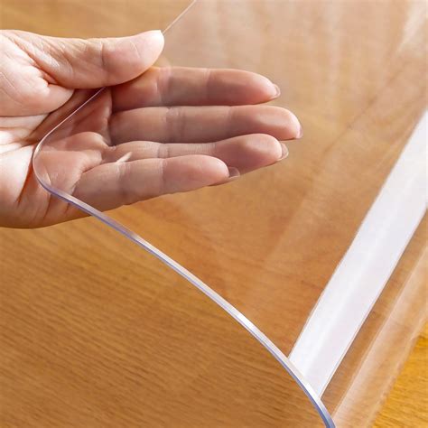 OstepDecor Clear Table Protector, 40 x 80 cm Clear Table Cover ...