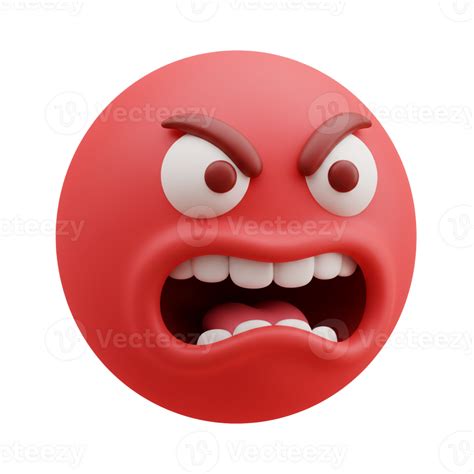 Angry Red Emoji with Fierce Expression 59420400 PNG