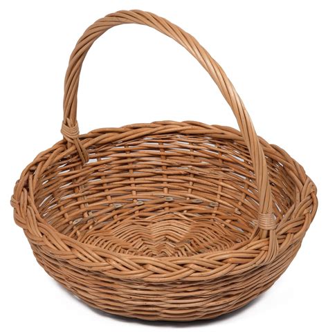 Round Wicker basket with handle – Prestige Wicker