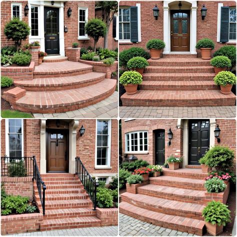 Transform your entrance with these brick front porch steps that combine ...