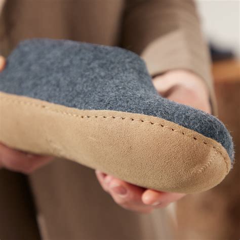 Shoe with leather sole - Denim – glerups.com