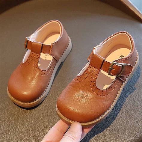 BLTIBY Infant Baby Girls Leather Shoes Autumn Solid Princess Soft Sole ...