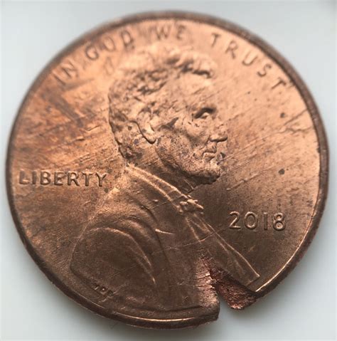 2018 Shield Cent Error. Ragged clip? Defective Planchet? | Coin Talk