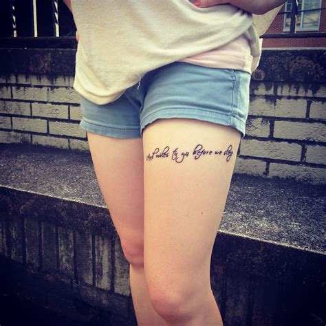 Quotes On Thigh Tattoos - Tattoo Style Trends