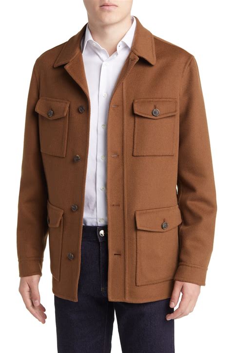 Buy Canali Double Face Wool & Cashmere Safari Jacket - Brown At 50% Off ...