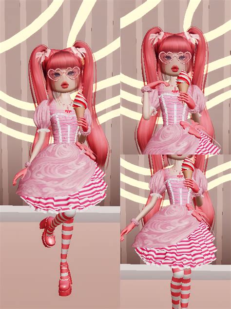 Candy Land Couture, DTI Candy Cane | Dress to impress, Couture outfits ...