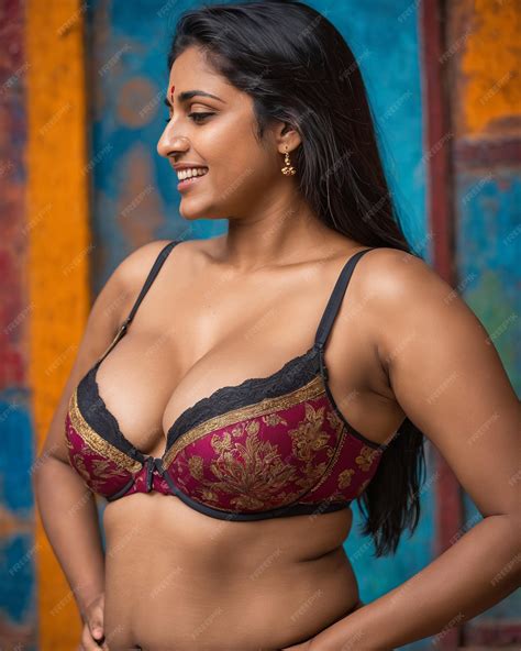 A beautiful indian woman in a bra and panties | Premium AI-generated image