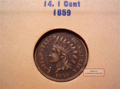 1859 Indian Head Penny Old Us Copper Nickel Coin Indian Cent